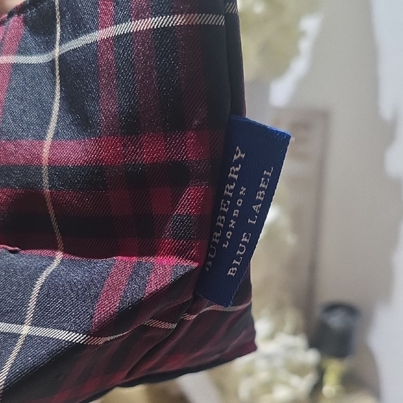 Burberry Red and Blue Tartan Tote Bag - Picture 3 of 6